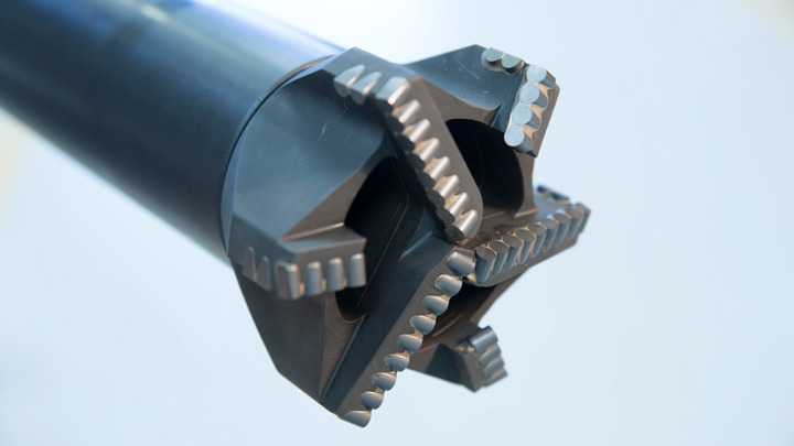 Close-up of a milling bit used for hydrate removal on E-line during rigless well intervention operations.