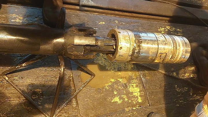 Wellgrab HIROS tool with custom grapple shown after deepwater crown plug retrieval, highlighting precision, debris bypass, and high pulling force.