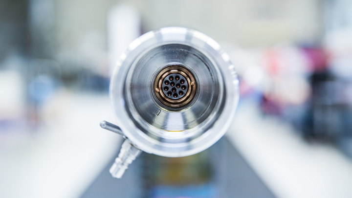 Close-up of a precision-engineered downhole tool designed to enhance well productivity through increased deployment efficiency.