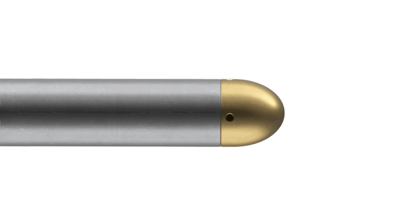 Welltec Lateral Intervention Tool (WellLIT) with a metallic body and gold-colored end piece, designed for precise downhole interventions.