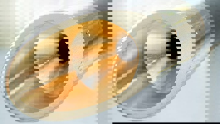 Close up of the front end of a Welltec Power Suction Tool, showing the metallic conical intake designed for efficient downhole debris removal.