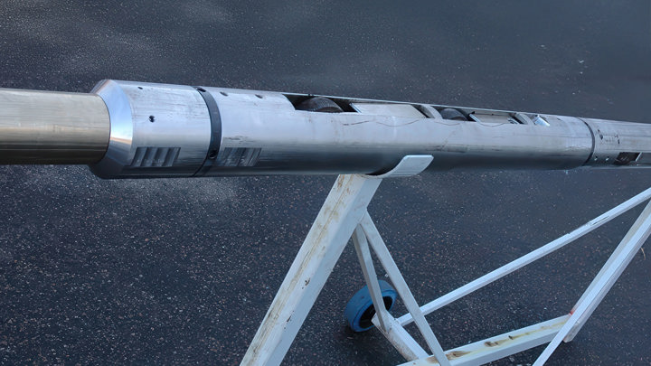 Welltec conveyance tool prepared for production logging operations in highly deviated wells during a well intervention.