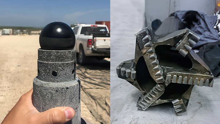 Well Cleaner® Reverse Circulating Bit used to mill a frac plug, enabling restored communication with the lower zone during intervention.